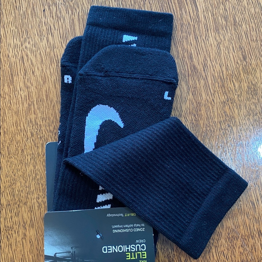 10-11.5 Nike R & L Reflective Elite Cushioned Women 11.5-13 Men Unisex Crew Sock - Picture 4 of 13